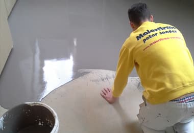 Blick in die Werkstatt der malerfirma sander